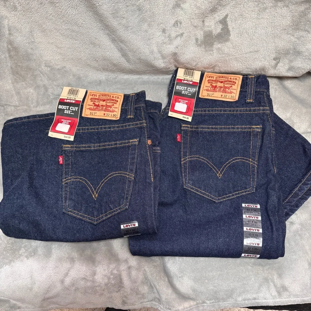 Levi's Men's Bootcut 517 Jeans - Dark Blue - Picture 1 of 3
